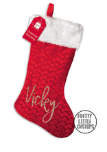 Load image into Gallery viewer, Personalised Christmas Stocking - script wording