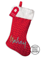 Load image into Gallery viewer, Personalised Christmas Stocking - script wording