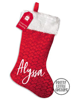 Load image into Gallery viewer, Personalised Christmas Stocking - script wording