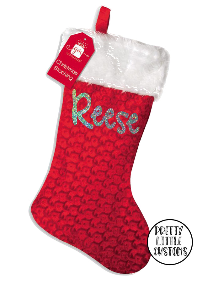 Personalised Christmas Stocking - kids wording