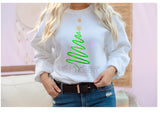 Personalised Last Christmas as Miss  (your surname) print christmas sweater - swirly tree
