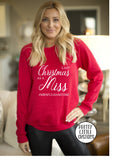 Personalised Last Christmas as a Miss print christmas sweater - your surname - red