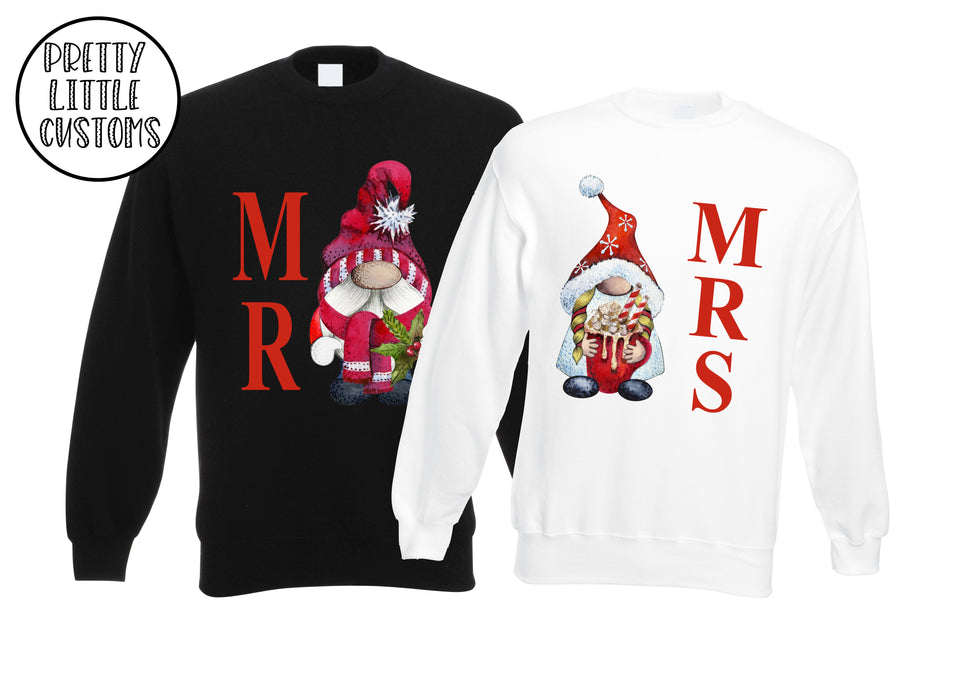 Mr & Mrs Christmas gnomes matching sweaters - all couple options :)