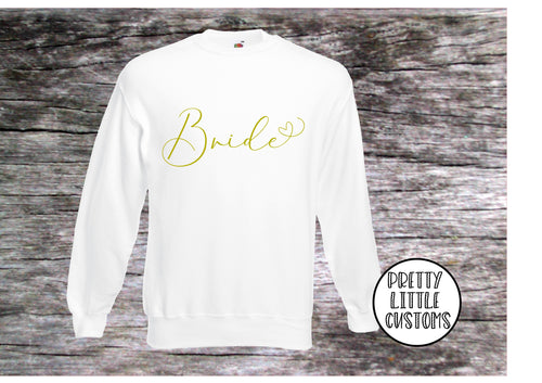 Bride heart print sweater