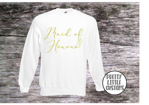 Maid of Honour heart print sweater