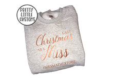 Load image into Gallery viewer, Personalised Last Christmas as a Miss print christmas sweater - your surname