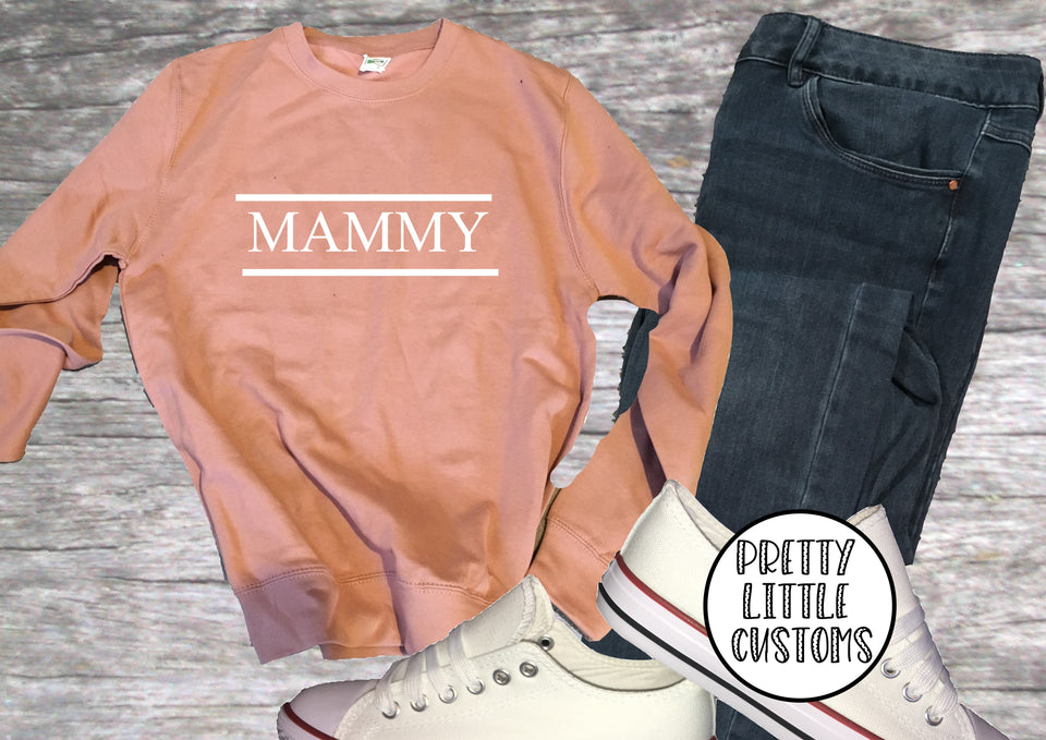 Mammy print dusty pink sweater