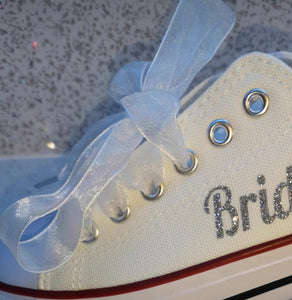 White Organza Ribbon Laces For Canvas Trainers