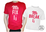 Mr fit it & Mr broke it t-shirt set - Father & son