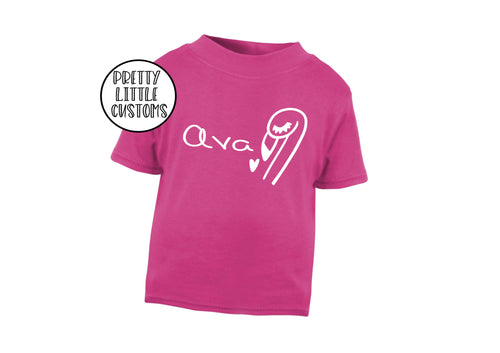 Personalised Flamingo, your name kids t-shirt