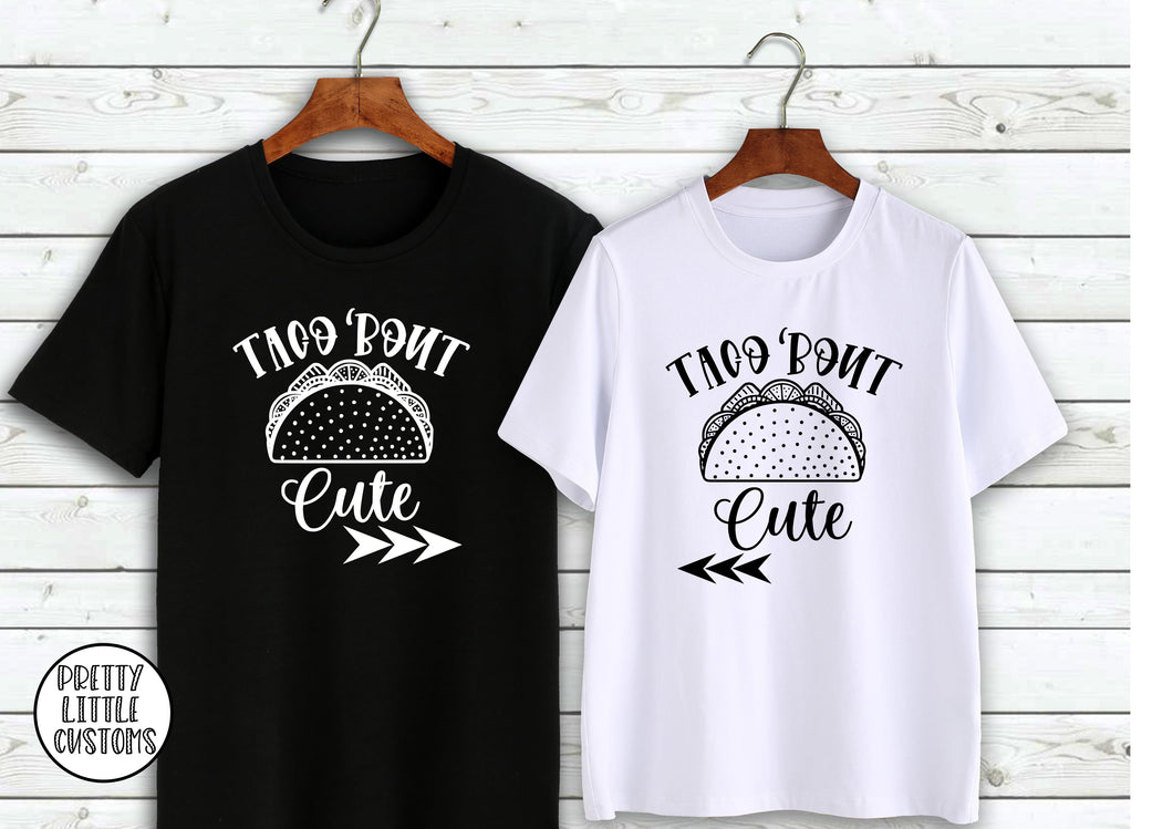 Taco 'bout cute print couple tee set