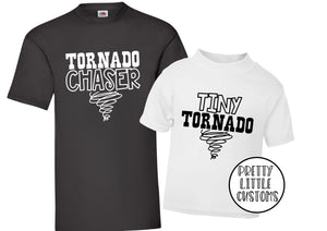 Tornado chaser, tint tornado t-shirt set - Father & son/daughter