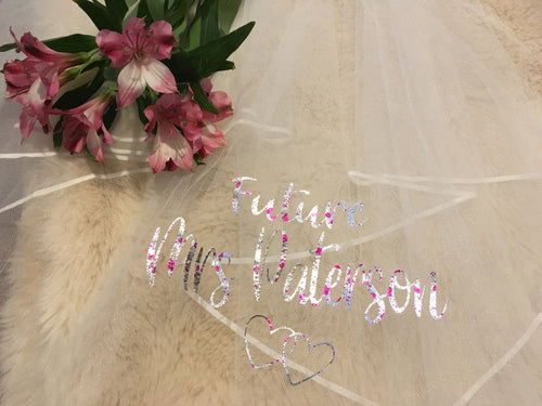 Personalised Future Mrs (Your Name) hen party veil