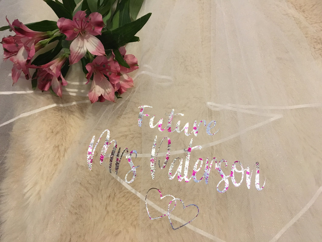 Personalised Future Mrs (Your Name) hen party veil