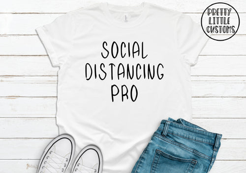 Social Distancing Pro print t-shirt
