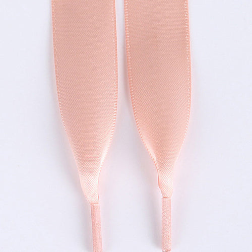 Peach Ribbon Laces For Canvas Trainers