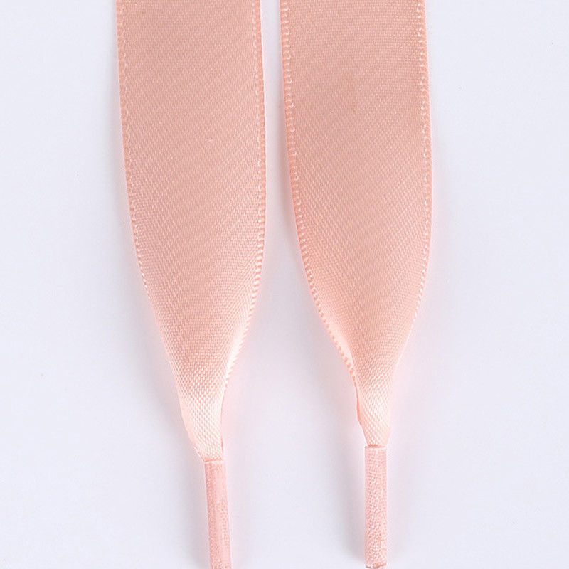 Peach Ribbon Laces For Canvas Trainers