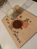 Personalised Christmas Eve Santa treat MDF board/placemat - your name/s