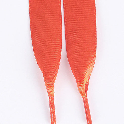 Coral Ribbon Laces For Canvas Trainers