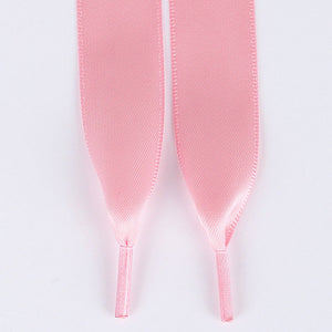 Pale Pink Ribbon Laces For Canvas Trainers