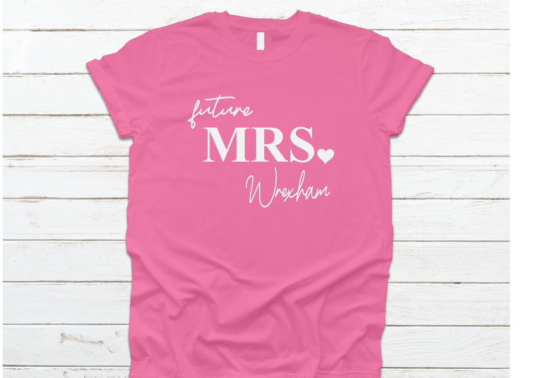 Personalised future Mrs (Your Name) t-shirt - pink