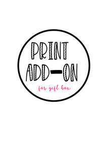 Print Add-On - for gift box